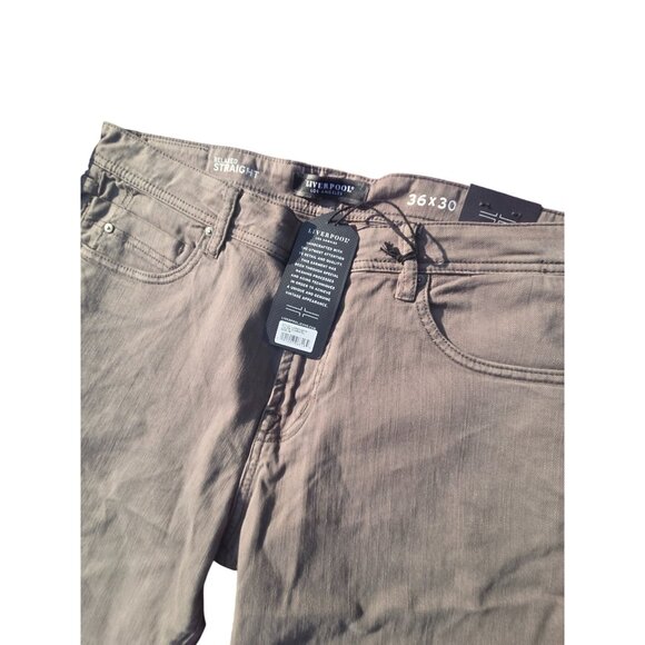 Liverpool Relaxed Straight Fit Mens Jeans 36x30 Gunmetal*Denim* Casual Pants*NWT - Picture 9 of 16
